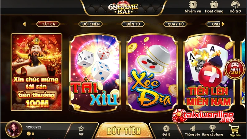 68Gamebai - Trang web Tai xiu online cực xanh chín